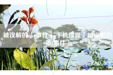 被误解的nba事件nba手机搜狐「被误解的nba事件」