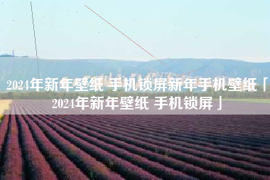 2024年新年壁纸 手机锁屏新年手机壁纸「2024年新年壁纸 手机锁屏」