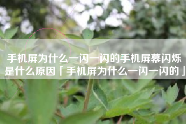 手机屏为什么一闪一闪的手机屏幕闪烁是什么原因「手机屏为什么一闪一闪的」 手机屏为什么一闪一闪的手机屏幕闪烁是什么原因「手机屏为什么一闪一闪的」