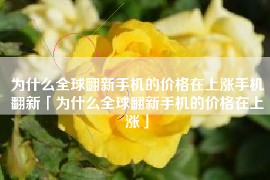 为什么全球翻新手机的价格在上涨手机翻新「为什么全球翻新手机的价格在上涨」