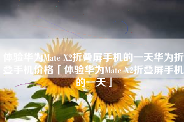 体验华为Mate X2折叠屏手机的一天华为折叠手机价格「体验华为Mate X2折叠屏手机的一天」