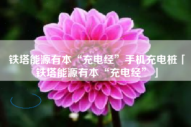 铁塔能源有本“充电经”手机充电桩「铁塔能源有本“充电经”」
