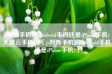 js判断手机端(Android手机还是iPhone手机)天翼云手机端「js判断手机端(Android手机还是iPhone手机)」