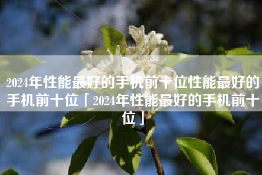 2024年性能最好的手机前十位性能最好的手机前十位「2024年性能最好的手机前十位」