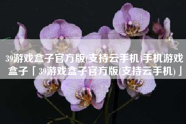 39游戏盒子官方版(支持云手机)手机游戏盒子「39游戏盒子官方版(支持云手机)」