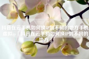 抖音在云手机如何换IP到不同的地方手机虚拟ip「抖音在云手机如何换IP到不同的地方」