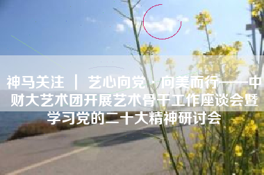 神马关注 ｜ 艺心向党·向美而行——中财大艺术团开展艺术骨干工作座谈会暨学习党的二十大精神研讨会