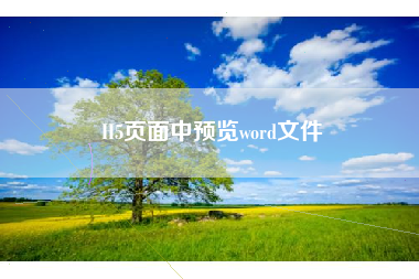 H5页面中预览word文件 H5页面中预览word文件