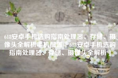 618安卓手机选购指南处理器、存储、摄像头全解析手机配置「618安卓手机选购指南处理器、存储、摄像头全解析」