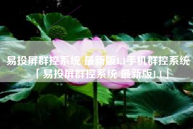 易投屏群控系统 最新版1.1手机群控系统「易投屏群控系统 最新版1.1」