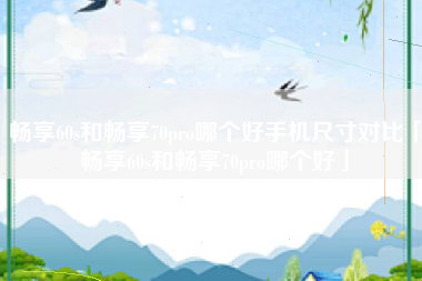畅享60s和畅享70pro哪个好手机尺寸对比「畅享60s和畅享70pro哪个好」