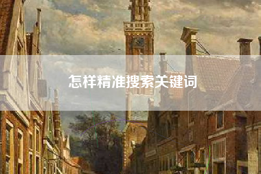 怎样精准搜索关键词