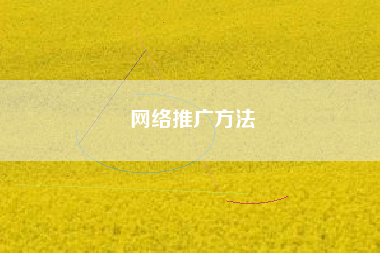 网络推广方法
